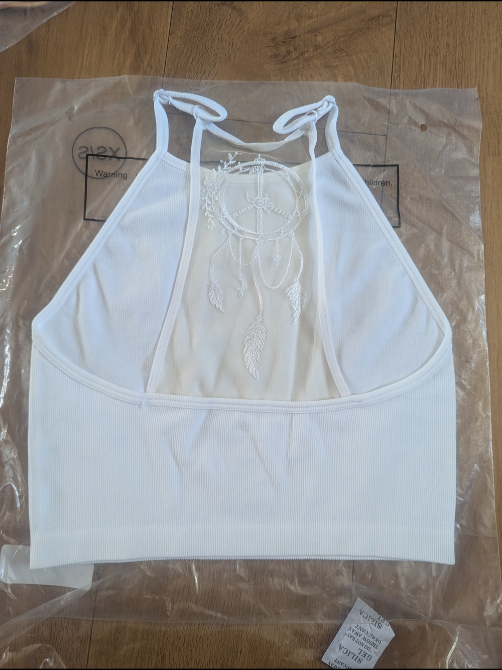Three Bird Nest White Dreamcatcher Bralette
